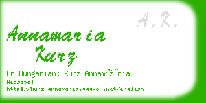 annamaria kurz business card